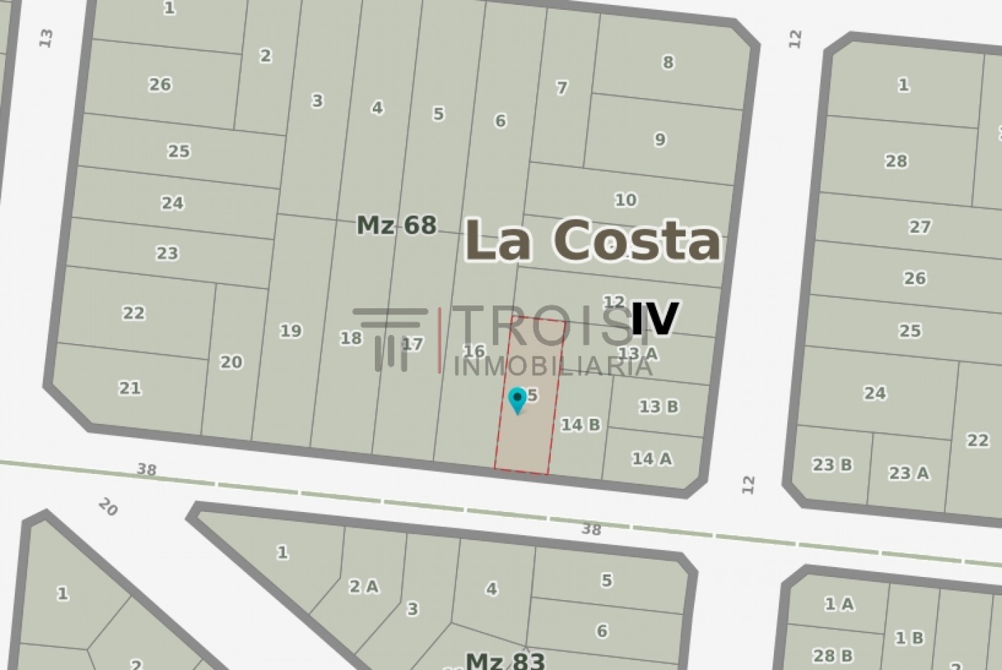L19 - Lote Calle 38 e/ 12 y 13 - Santa Teresita